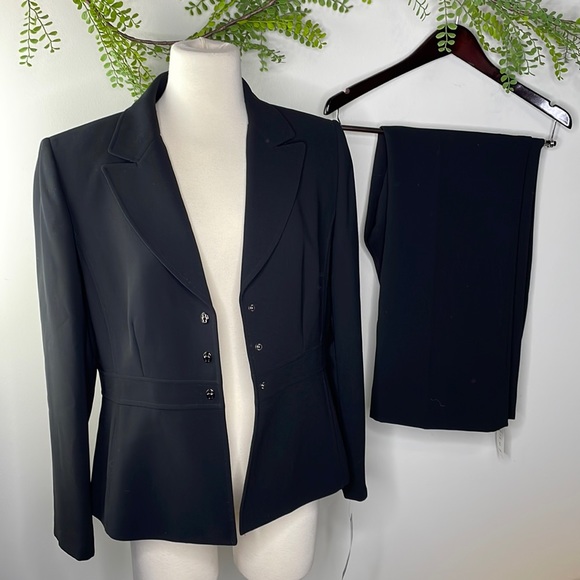 Tahari ASL Pants - Tahari 2pc pant suit set - black - 12P